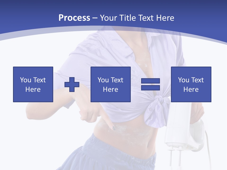 A Woman Mixing A Bowl With A Mixer PowerPoint Template