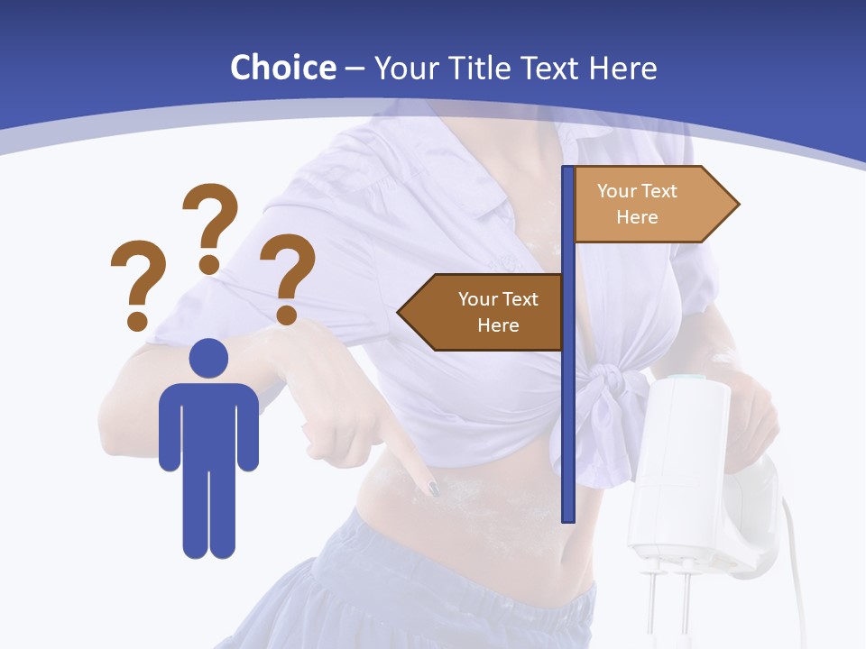 A Woman Mixing A Bowl With A Mixer PowerPoint Template