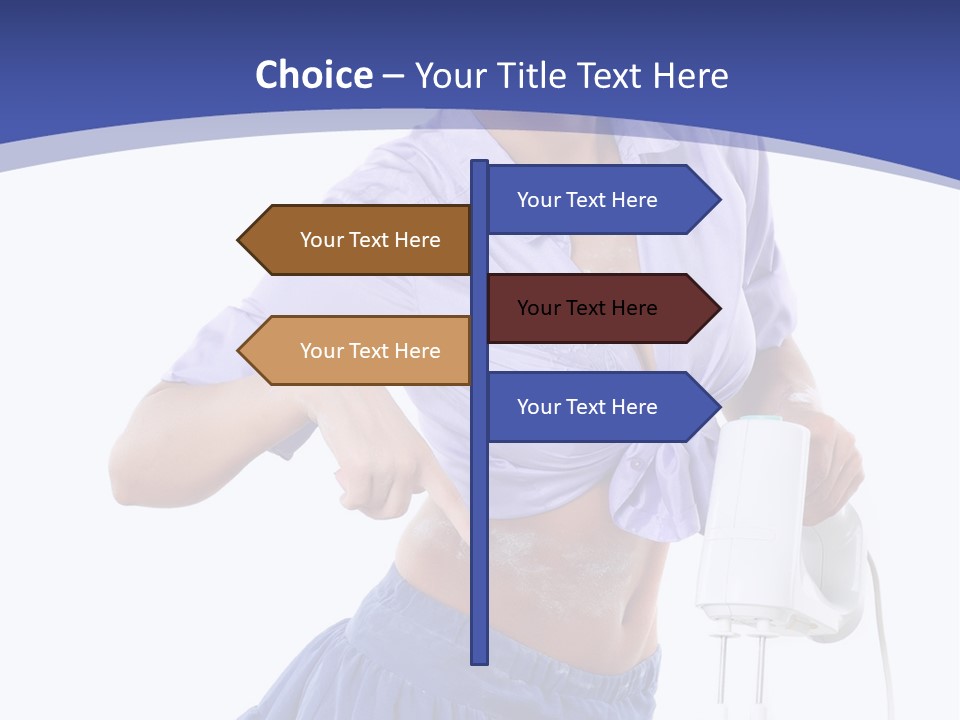 A Woman Mixing A Bowl With A Mixer PowerPoint Template