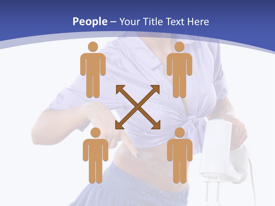 A Woman Mixing A Bowl With A Mixer PowerPoint Template