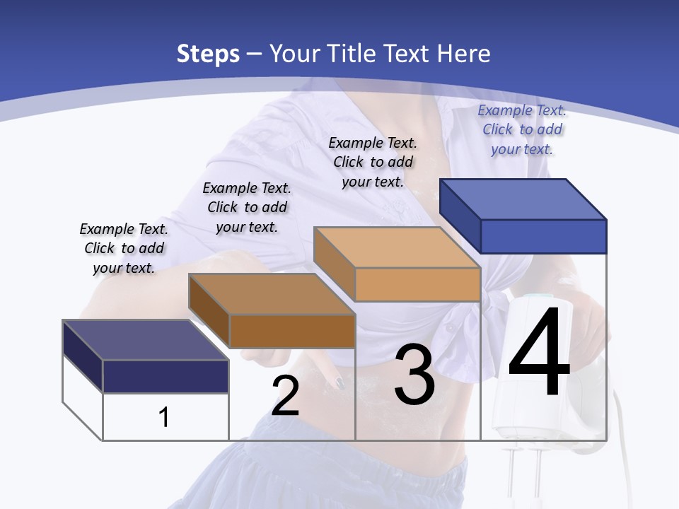 A Woman Mixing A Bowl With A Mixer PowerPoint Template