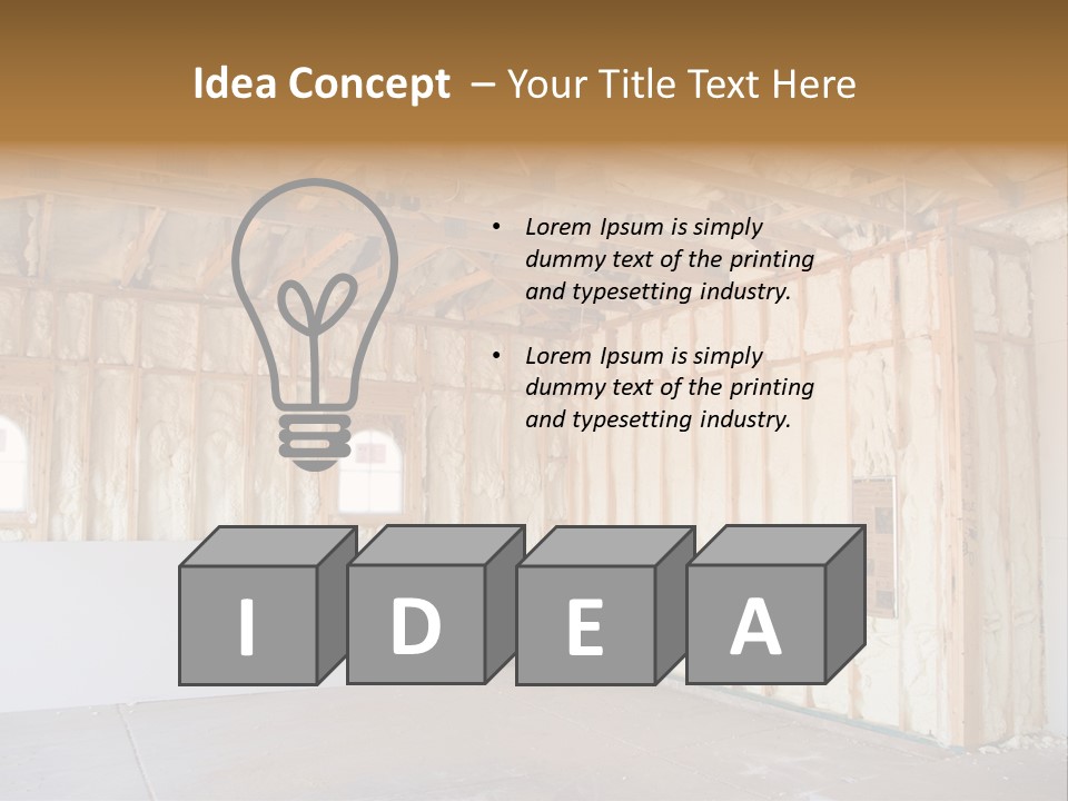Construction Foam Insulation PowerPoint Template