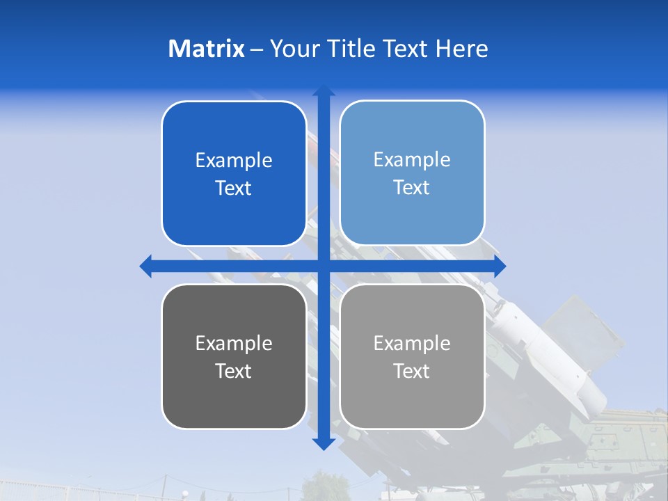 A Group Of Missiles On Display In Front Of A Blue Sky PowerPoint Template