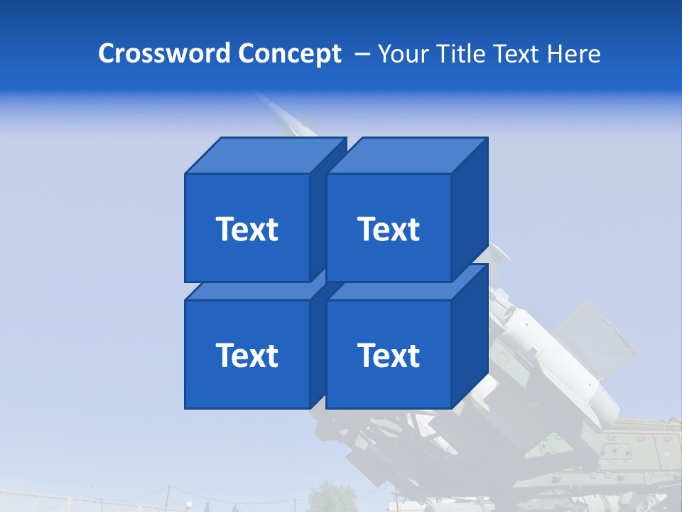A Group Of Missiles On Display In Front Of A Blue Sky PowerPoint Template
