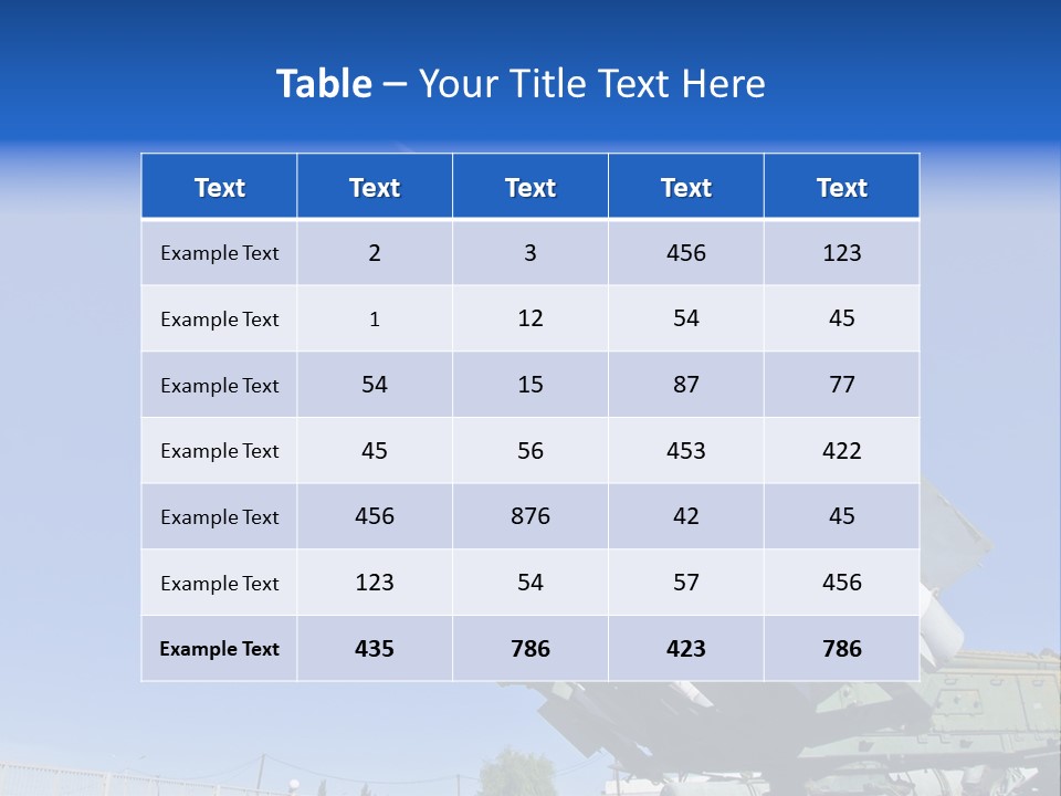 A Group Of Missiles On Display In Front Of A Blue Sky PowerPoint Template