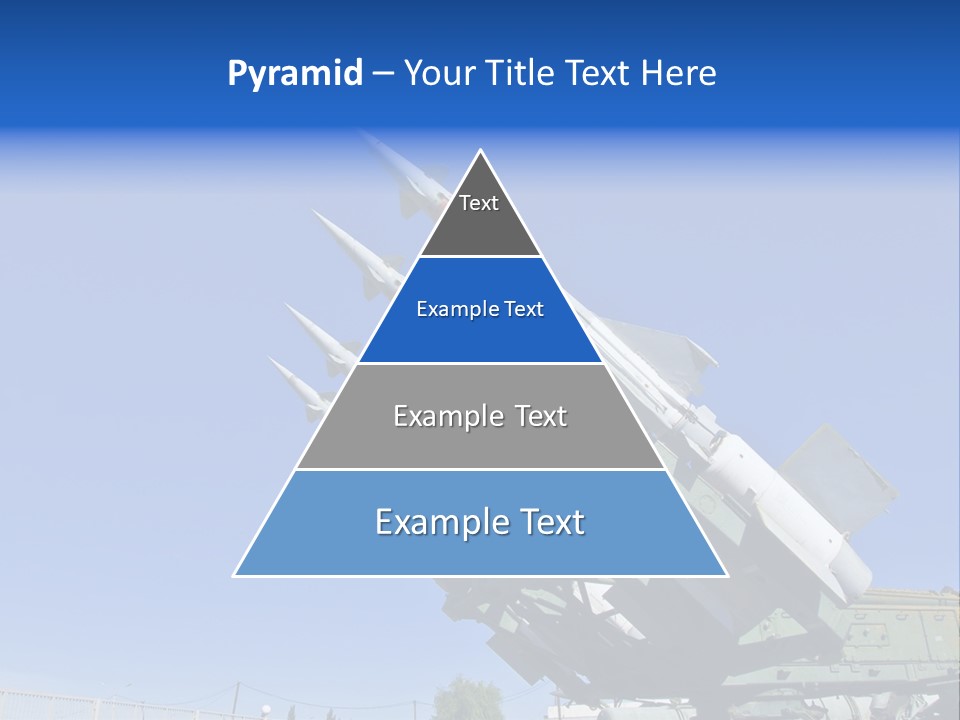 A Group Of Missiles On Display In Front Of A Blue Sky PowerPoint Template