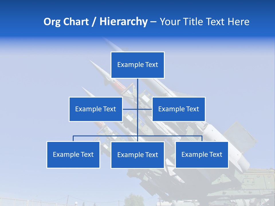 A Group Of Missiles On Display In Front Of A Blue Sky PowerPoint Template