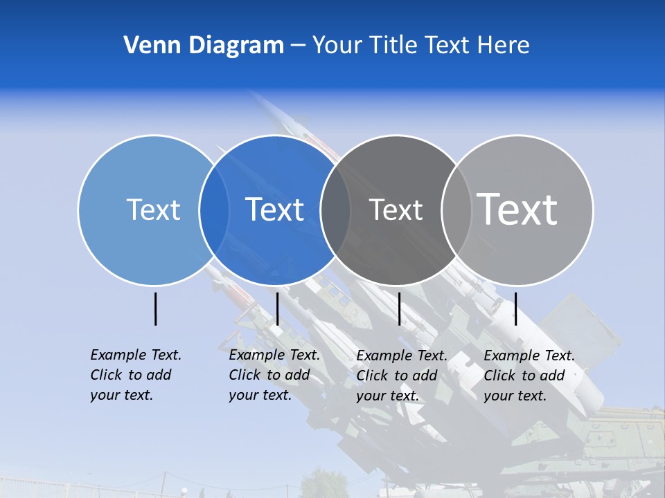 A Group Of Missiles On Display In Front Of A Blue Sky PowerPoint Template