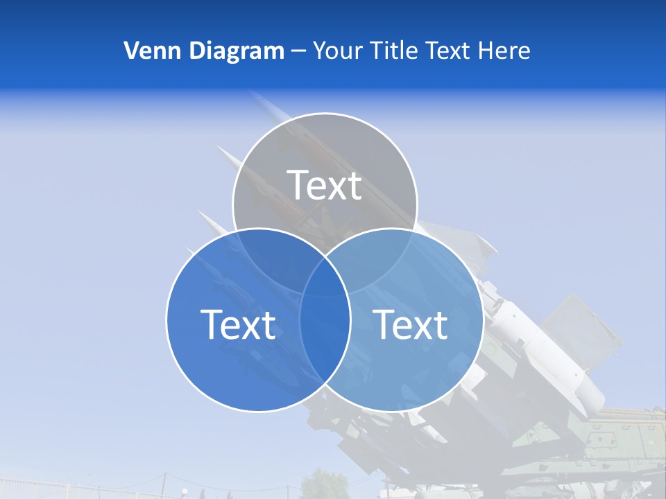 A Group Of Missiles On Display In Front Of A Blue Sky PowerPoint Template