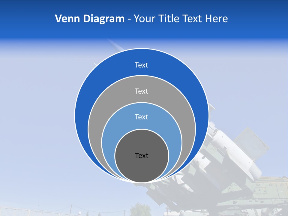 A Group Of Missiles On Display In Front Of A Blue Sky PowerPoint Template