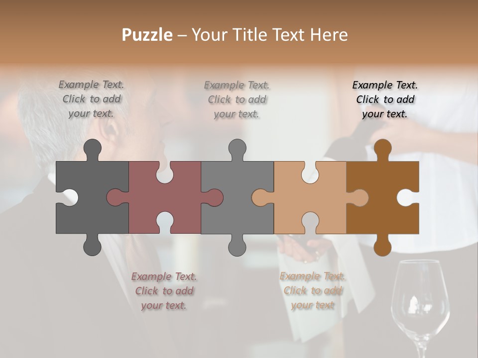 A Man In A Suit Holding A Bottle Of Wine PowerPoint Template