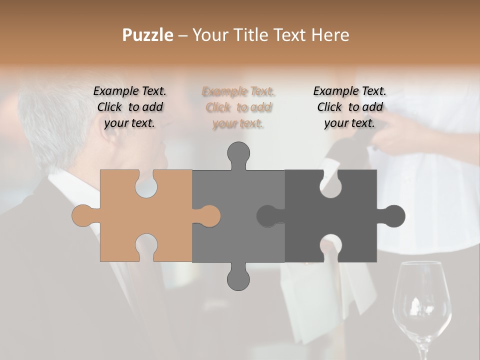 A Man In A Suit Holding A Bottle Of Wine PowerPoint Template