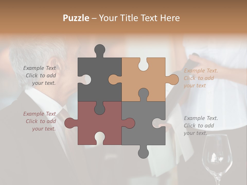 A Man In A Suit Holding A Bottle Of Wine PowerPoint Template