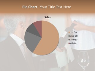 A Man In A Suit Holding A Bottle Of Wine PowerPoint Template
