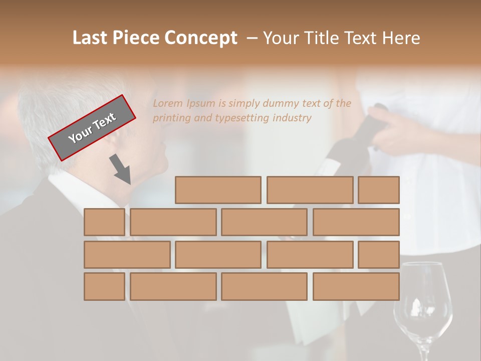 A Man In A Suit Holding A Bottle Of Wine PowerPoint Template