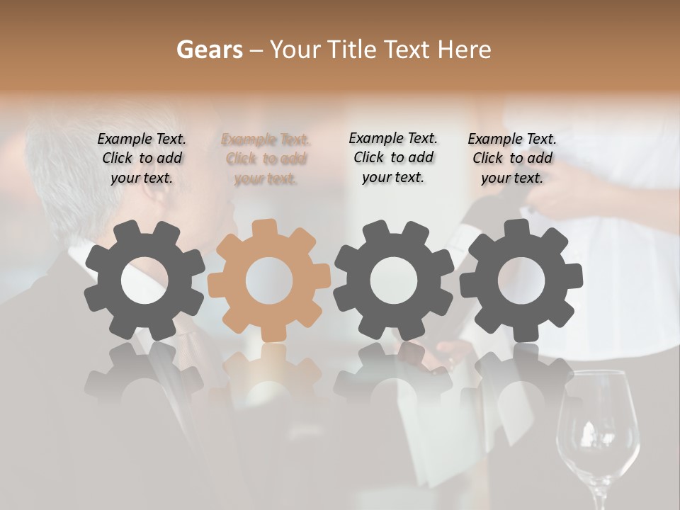 A Man In A Suit Holding A Bottle Of Wine PowerPoint Template