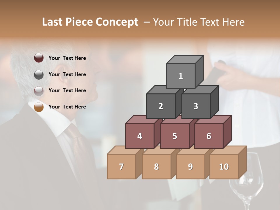 A Man In A Suit Holding A Bottle Of Wine PowerPoint Template