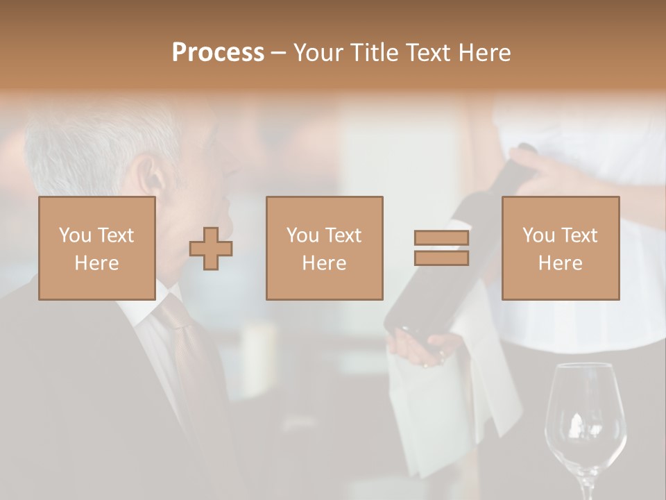 A Man In A Suit Holding A Bottle Of Wine PowerPoint Template