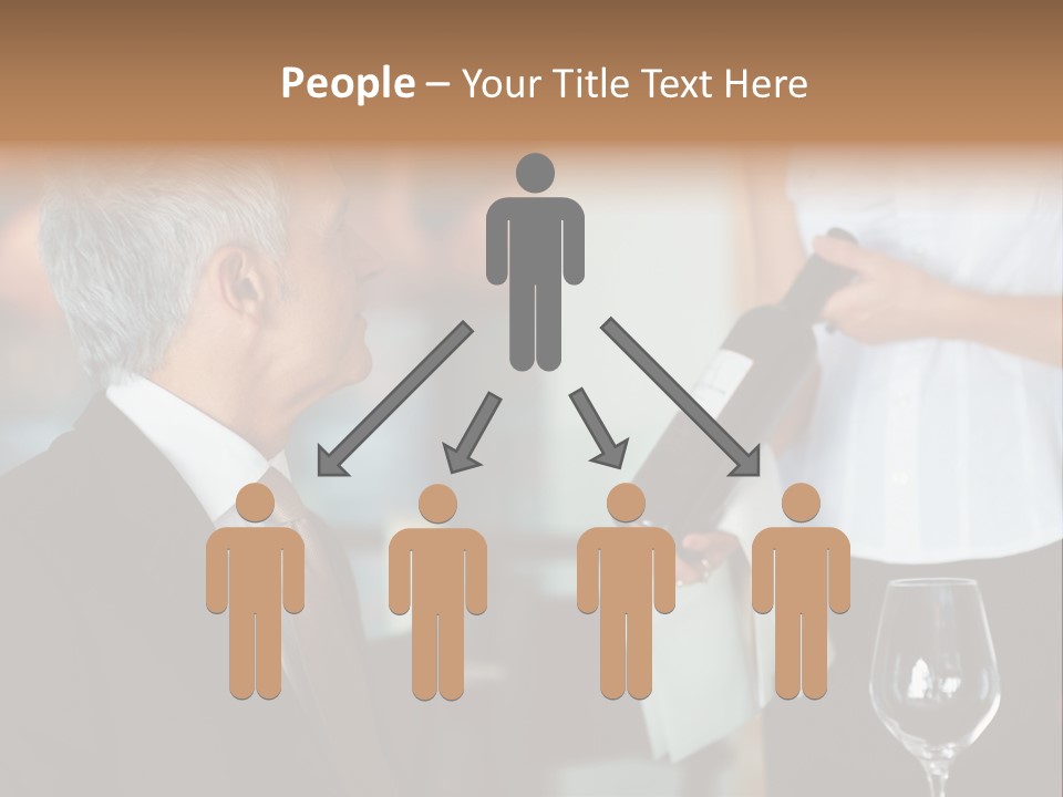 A Man In A Suit Holding A Bottle Of Wine PowerPoint Template