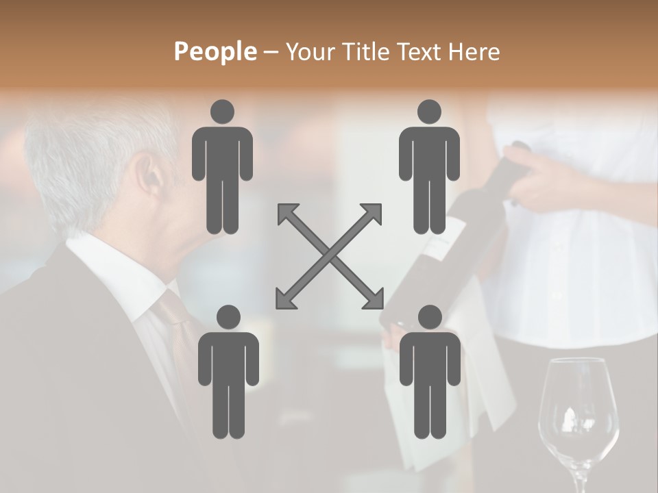 A Man In A Suit Holding A Bottle Of Wine PowerPoint Template