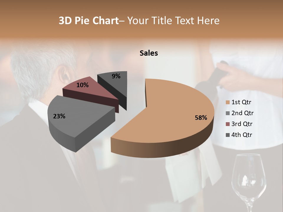 A Man In A Suit Holding A Bottle Of Wine PowerPoint Template