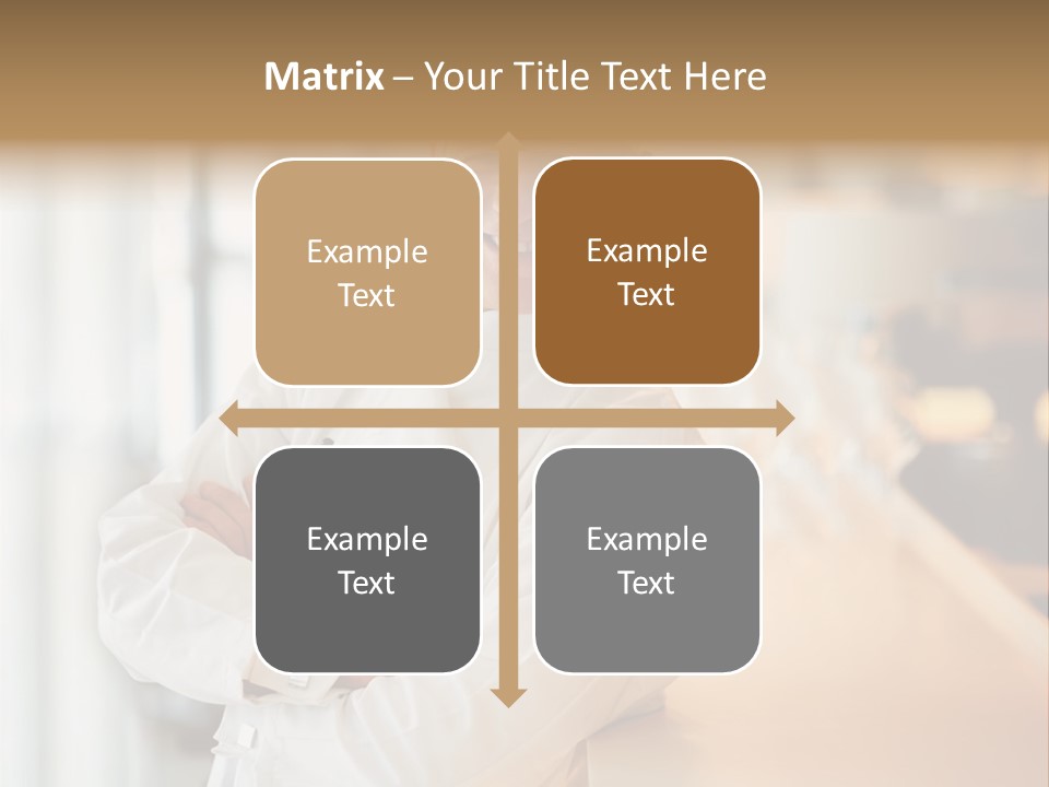 A Chef Standing In Front Of A Counter With His Arms Crossed PowerPoint Template