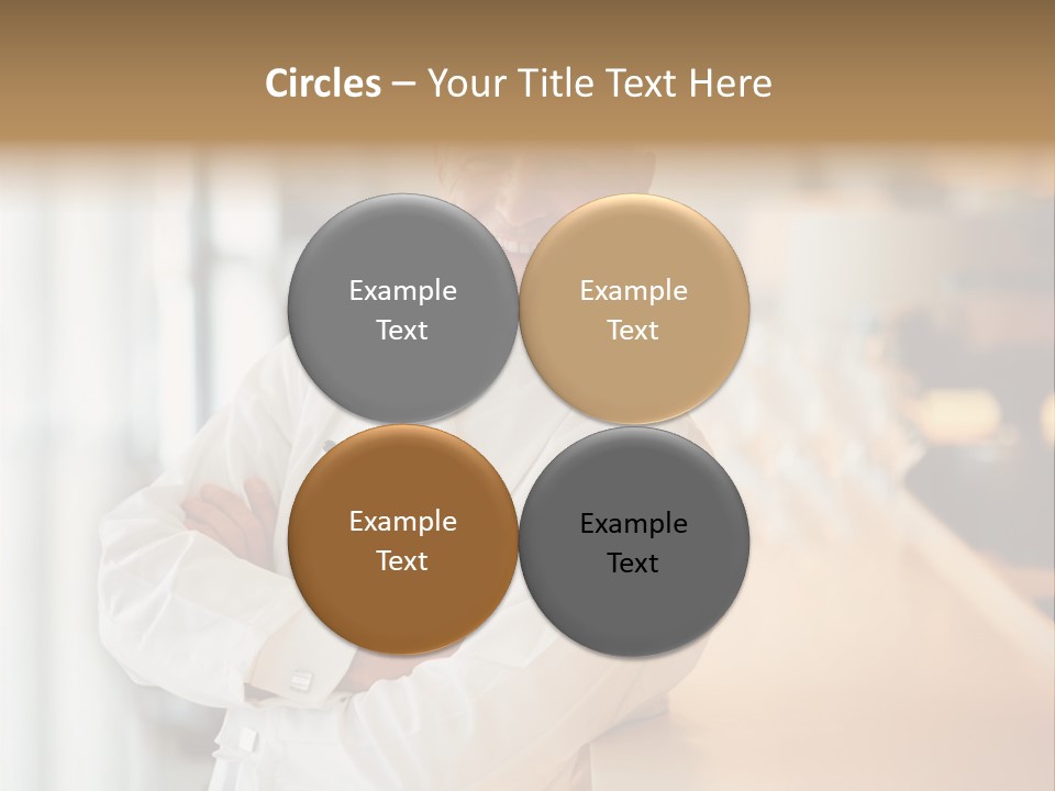 A Chef Standing In Front Of A Counter With His Arms Crossed PowerPoint Template