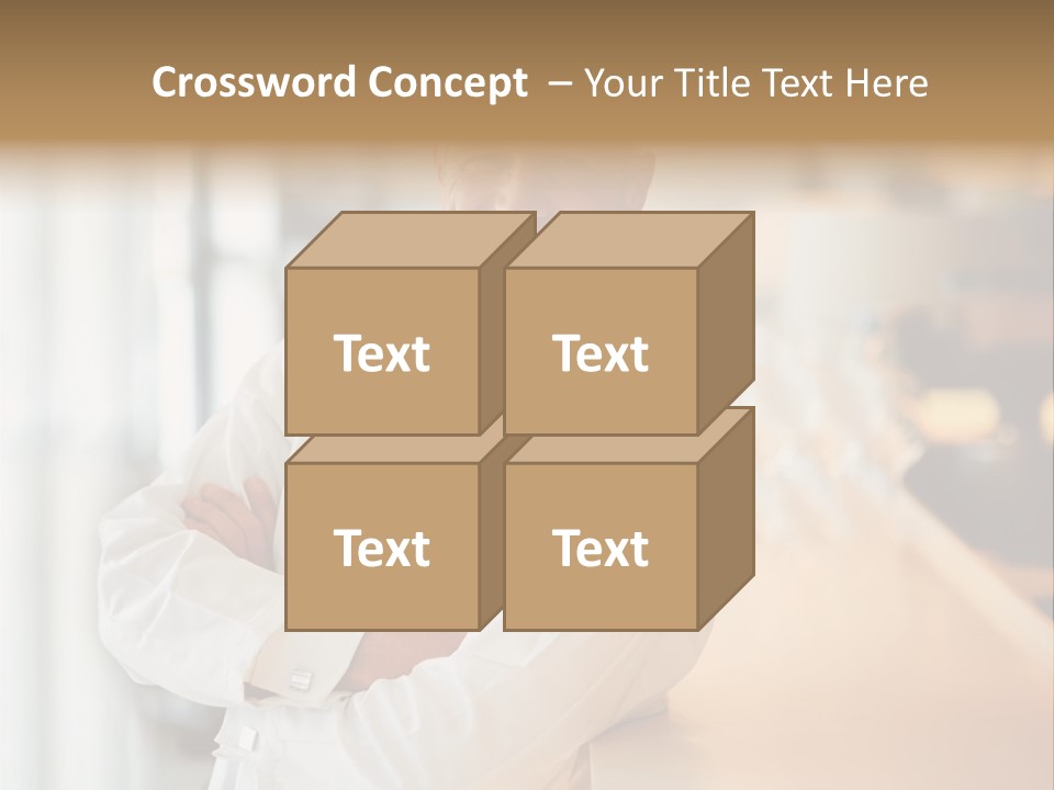A Chef Standing In Front Of A Counter With His Arms Crossed PowerPoint Template