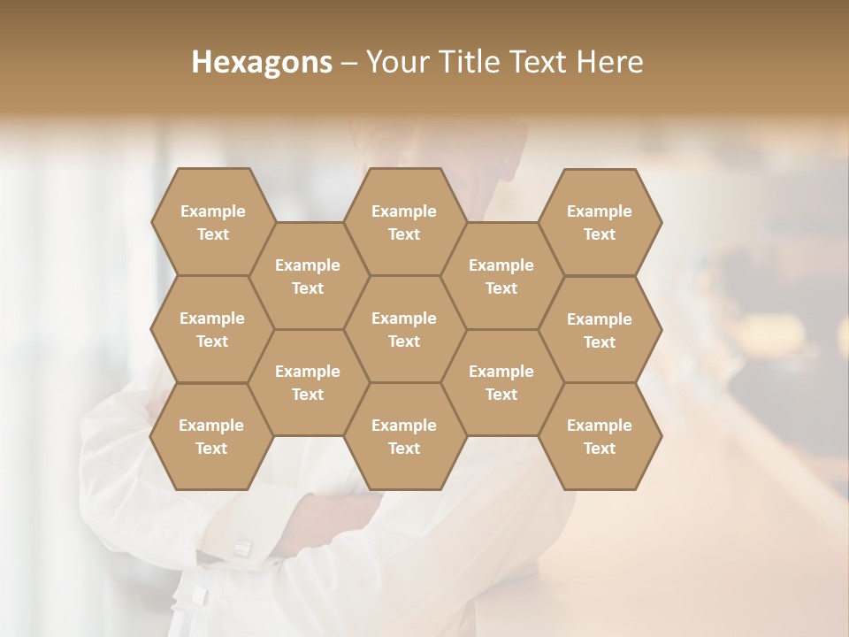 A Chef Standing In Front Of A Counter With His Arms Crossed PowerPoint Template