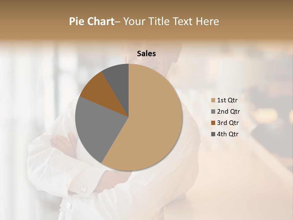A Chef Standing In Front Of A Counter With His Arms Crossed PowerPoint Template