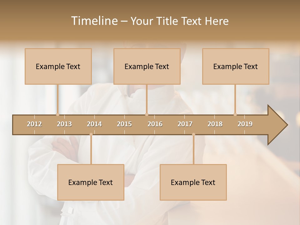 A Chef Standing In Front Of A Counter With His Arms Crossed PowerPoint Template