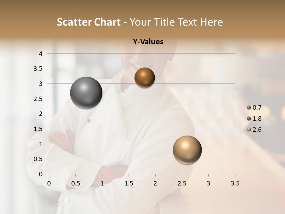 A Chef Standing In Front Of A Counter With His Arms Crossed PowerPoint Template