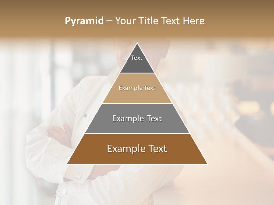 A Chef Standing In Front Of A Counter With His Arms Crossed PowerPoint Template