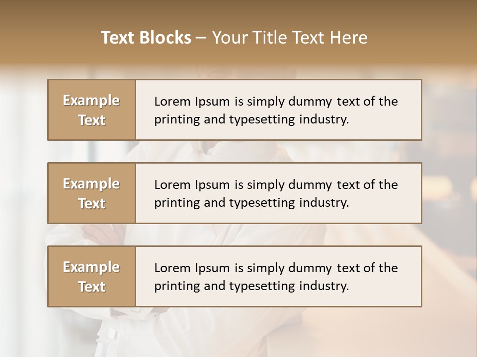 A Chef Standing In Front Of A Counter With His Arms Crossed PowerPoint Template