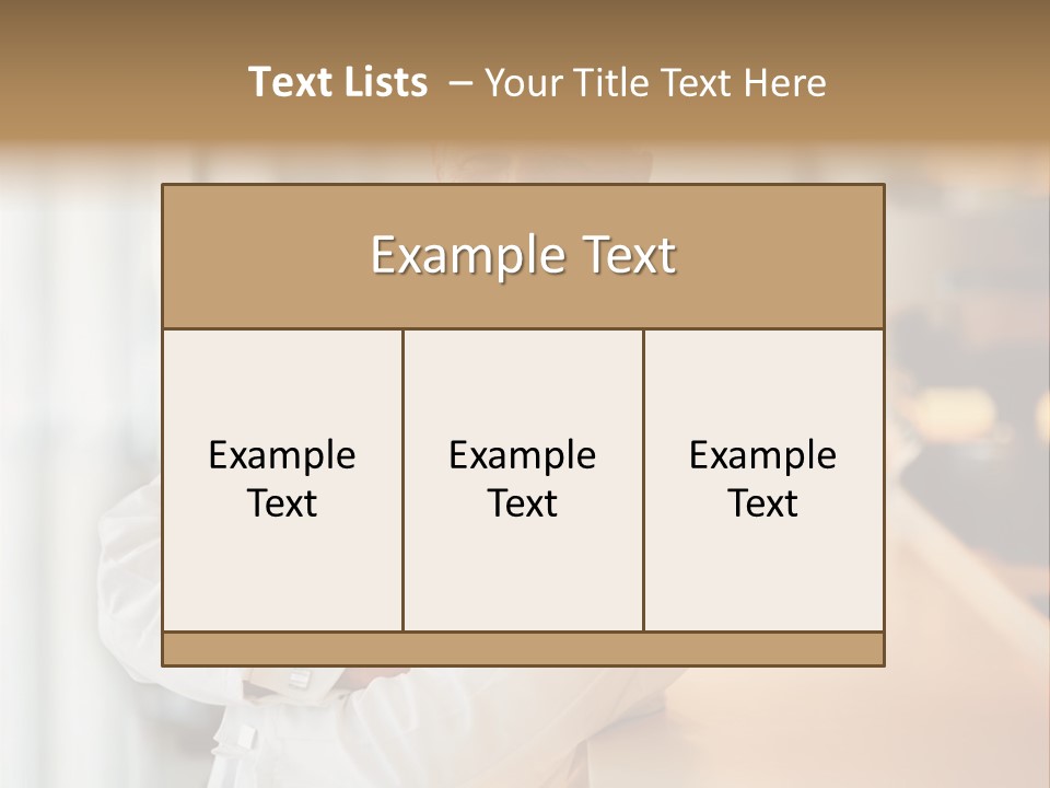 A Chef Standing In Front Of A Counter With His Arms Crossed PowerPoint Template