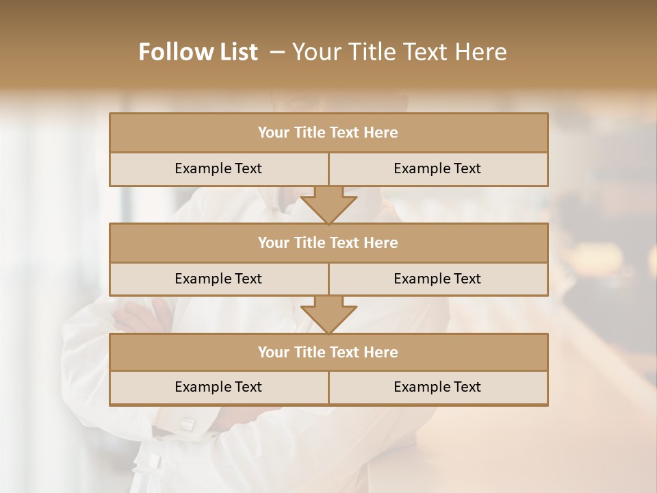 A Chef Standing In Front Of A Counter With His Arms Crossed PowerPoint Template