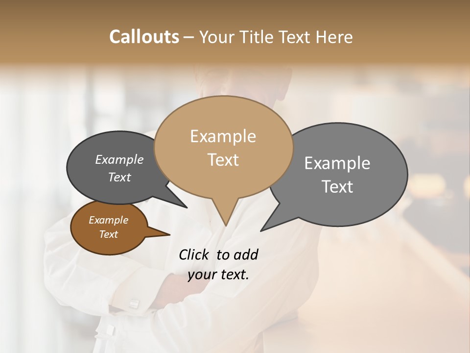 A Chef Standing In Front Of A Counter With His Arms Crossed PowerPoint Template