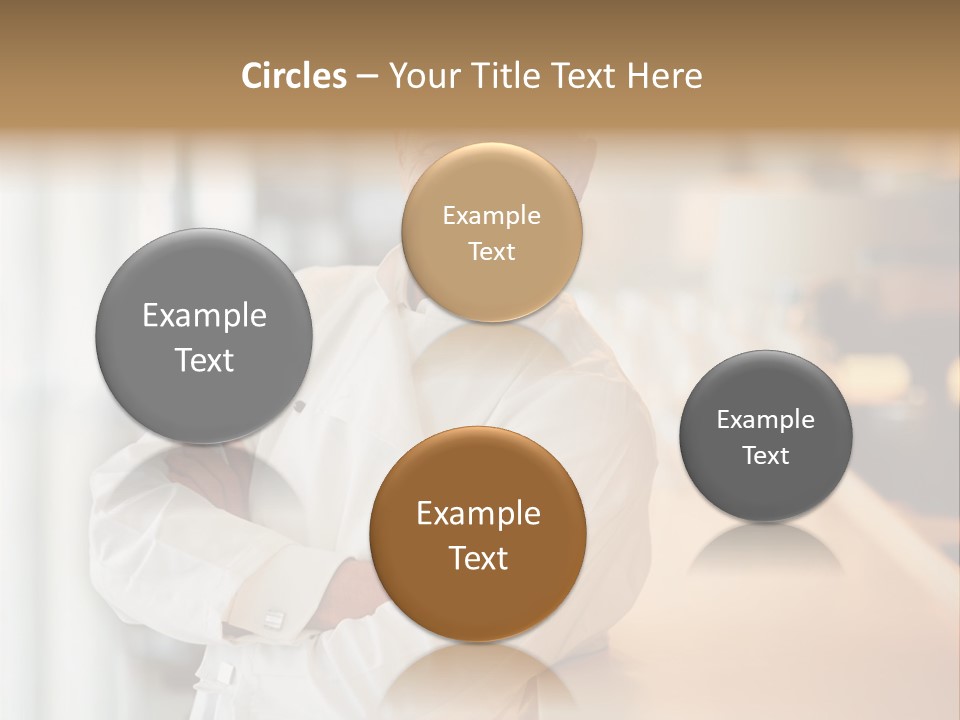 A Chef Standing In Front Of A Counter With His Arms Crossed PowerPoint Template