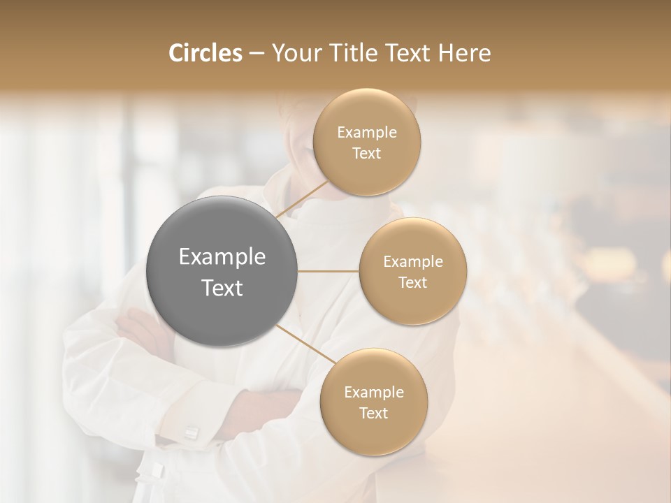 A Chef Standing In Front Of A Counter With His Arms Crossed PowerPoint Template