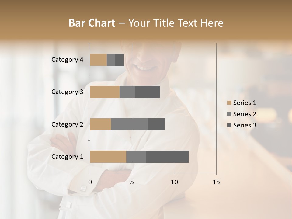 A Chef Standing In Front Of A Counter With His Arms Crossed PowerPoint Template