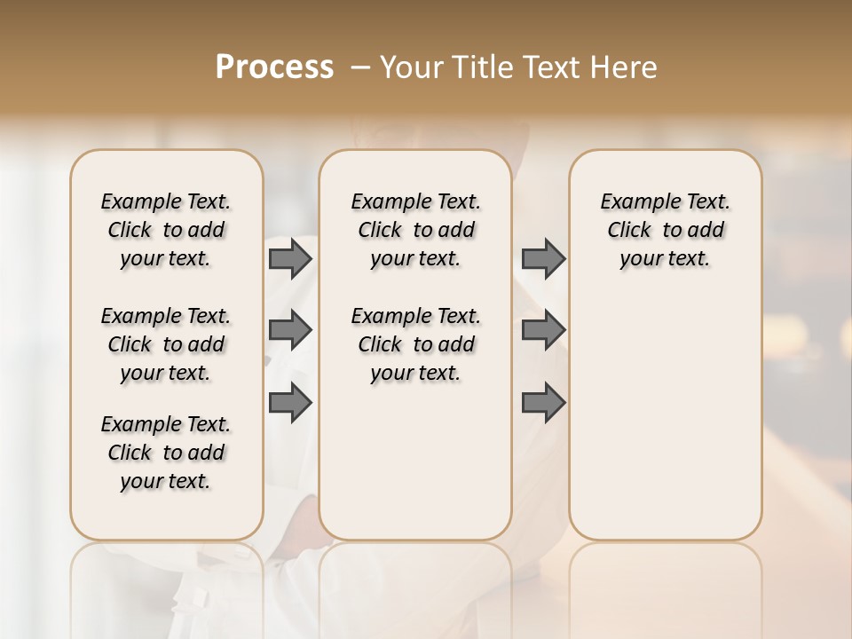 A Chef Standing In Front Of A Counter With His Arms Crossed PowerPoint Template