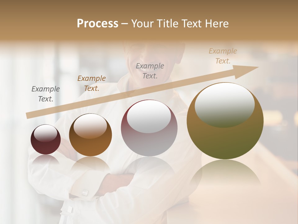 A Chef Standing In Front Of A Counter With His Arms Crossed PowerPoint Template