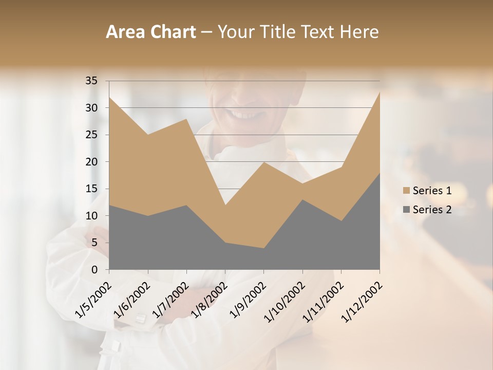 A Chef Standing In Front Of A Counter With His Arms Crossed PowerPoint Template