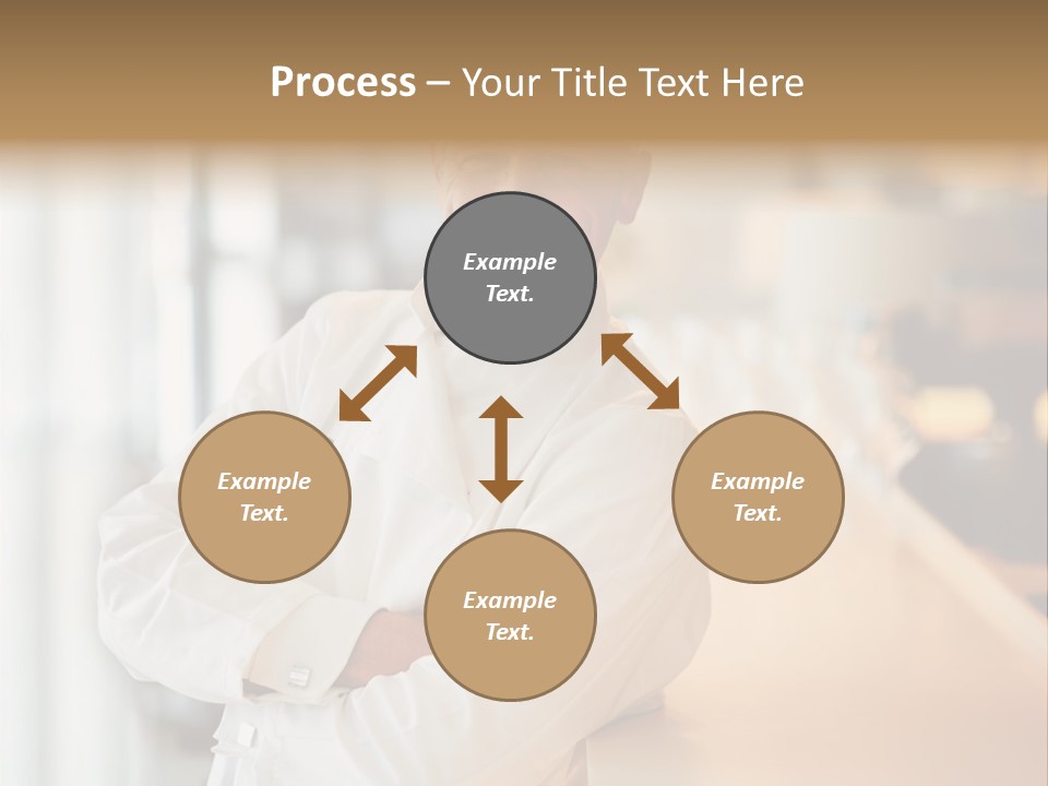 A Chef Standing In Front Of A Counter With His Arms Crossed PowerPoint Template