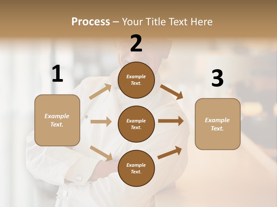 A Chef Standing In Front Of A Counter With His Arms Crossed PowerPoint Template