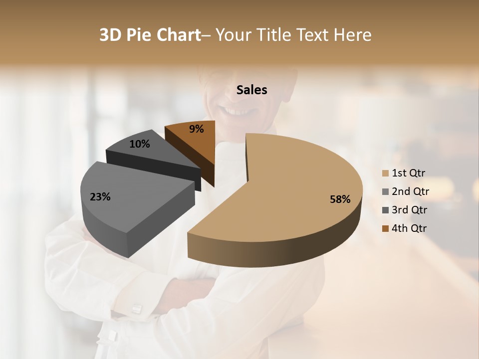 A Chef Standing In Front Of A Counter With His Arms Crossed PowerPoint Template