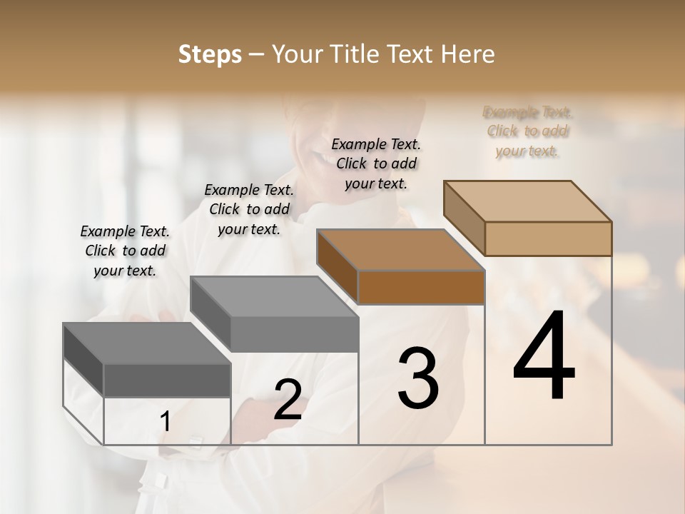 A Chef Standing In Front Of A Counter With His Arms Crossed PowerPoint Template
