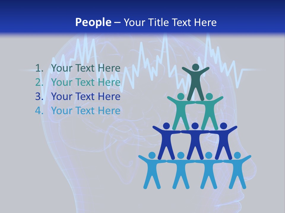 Males Crowded Hands PowerPoint Template