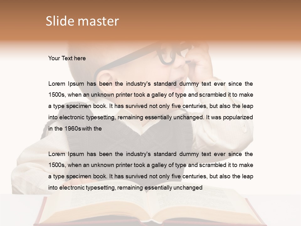 Small Portrait Happy PowerPoint Template