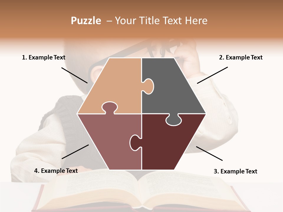 Small Portrait Happy PowerPoint Template